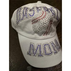 Baseball Mom Fashion Rhinestone Cap Womans Ladies Hat Accessory White  eb-81814855